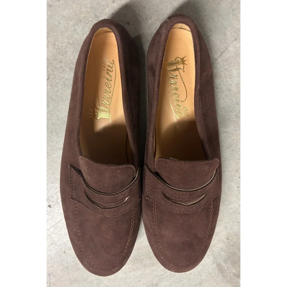 Terreina 1958 Brown Suede Penny Loafers Made in Spain Size 41 Mens Shoes
